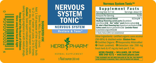 Nervous System Tonic  - 1 FL OZ (Herb Pharm)