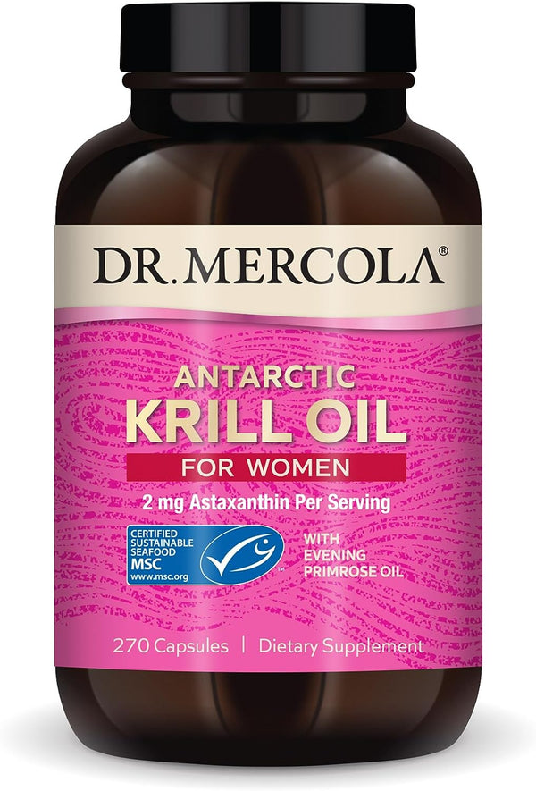 Krill Oil for Women with EPO 90 Day 270 Caps by Dr. Mercola