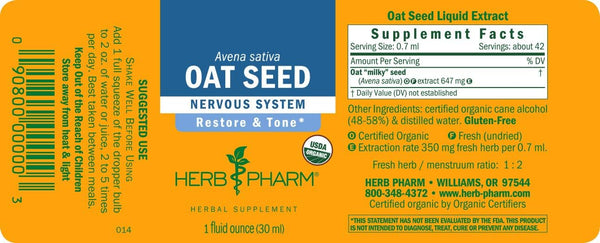 Oat Seed - 1 FL OZ (Herb Pharm)