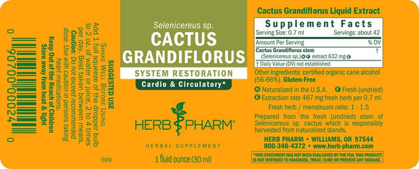 Cactus Grandiflorus - 1 FL OZ (Herb Pharm)