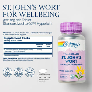 St Johns Wort  60ct 900mg by Solaray