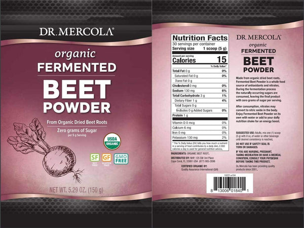 Fermented Beet Powder 5.29 oz. by Dr. Mercola