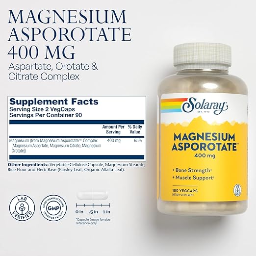 Biocitrate Magnesium  180ct 400mg veg cap