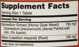 Horny Goat Weed Extract 750mg - 90 Tablets (NOW Foods)