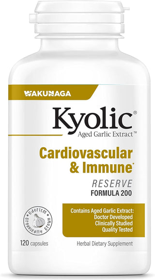 Kyolic Aged Garlic Extract Extra Strength Reserve - Cardiovascular and Immune - 120 Capsules (Wakunaga)