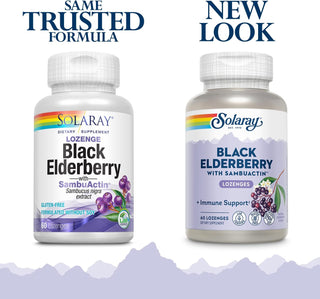 Black Elderberry w Sambuactin 60ct 200mg lozenge by Solaray