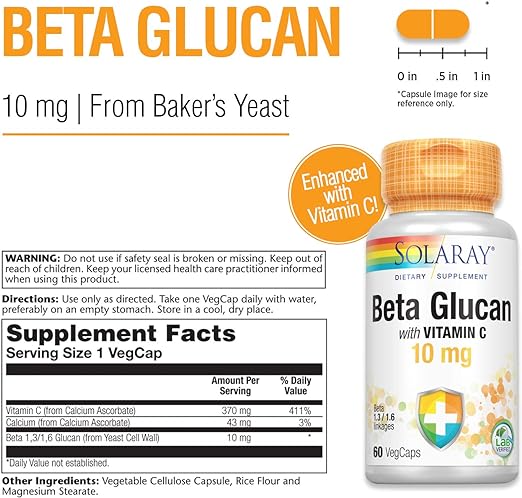 Beta Glucan with Vitamin C-CP 12x veg cap by Solaray