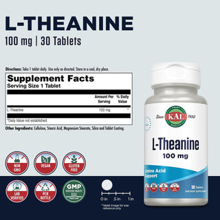 L-Theanine  30ct 100mg by Kal