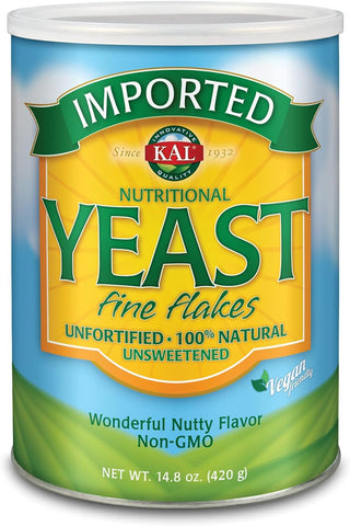 Nutritional Yeast Imported 14.8oz  flake Unflavored by Kal