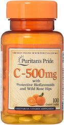 C 500 + Rose Hips & Bio 180ct 500mg by Solaray