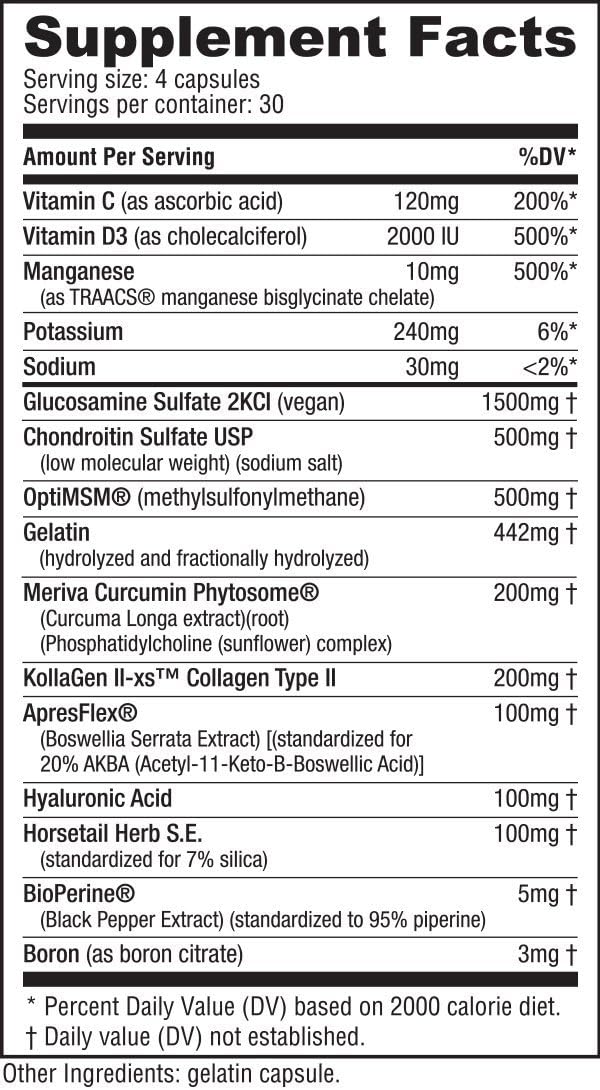 Extreme Joint Care - 120 Vegetable Capsules (NutraBio)