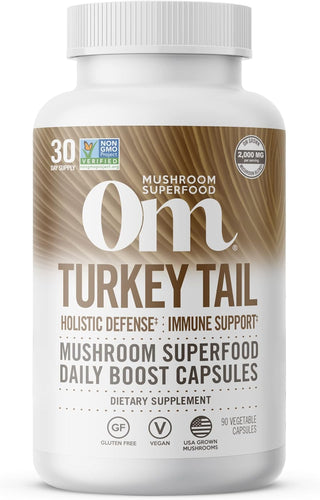 Turkey Tail Mushroom Superfood Capsules - Om Organic Mushroom Nutrition