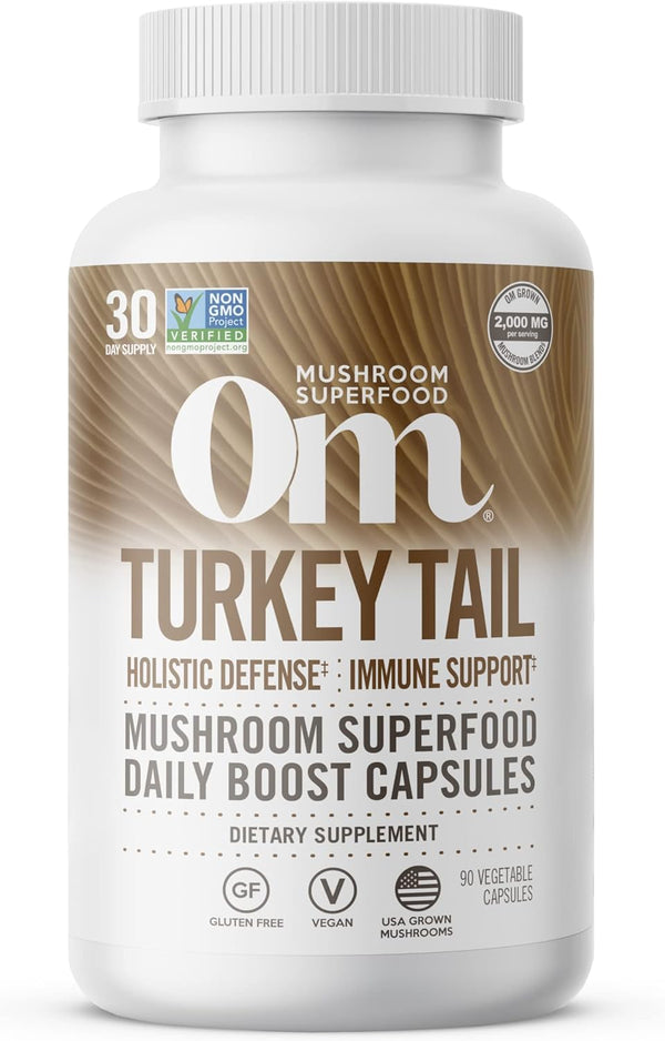 Turkey Tail Mushroom Superfood Capsules - Om Organic Mushroom Nutrition