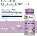 Bilberry & Lutein QD-36% Anthocyanosides 30ct 160mg veg cap by Solaray