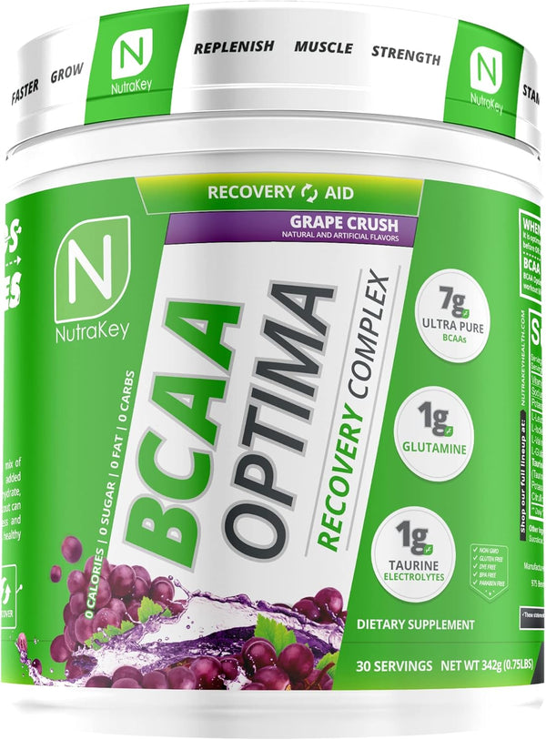 BCAA Optima Recovery Complex - 30 Servings Grape Crush (Nutrakey)