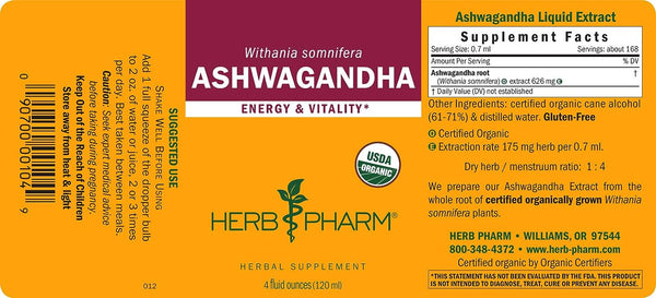 Ashwagandha - 1 FL OZ- Herb Pharm