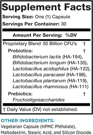 Prebiotic & Probiotic, Extra Strength - 30 Capsules (Lean & Pure)