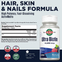 Ultra Biotin ActivMelt  60ct 10000mcg lozenge Mixed Berry by Kal