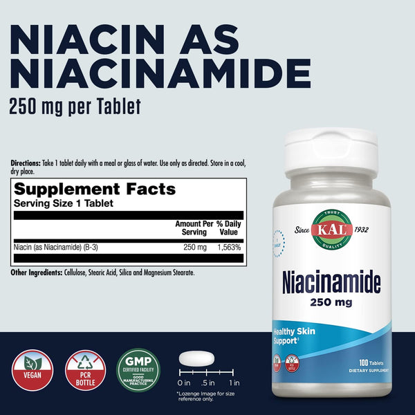 Niacinamide  100ct 250mg by Kal