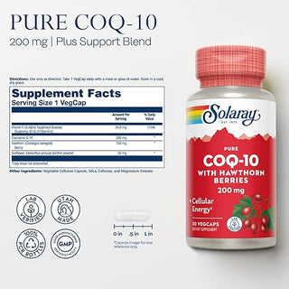 CoQ-10 Pure - w Hawthorn Berries 30ct 200mg veg cap