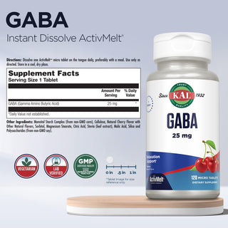 GABA  120ct 25mg lozenge Cherry by Kal