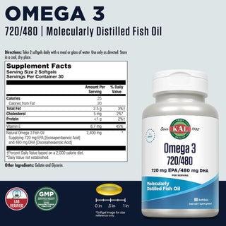 Omega 3 720/480  60ct 720mg by Kal