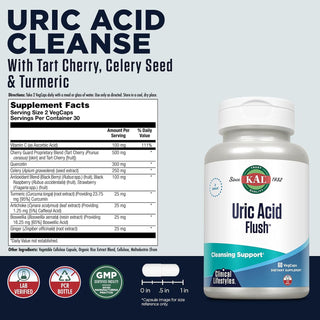 Uric Acid Flush  60ct  veg cap by Kal