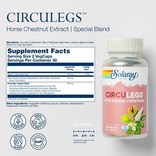 CircuLegs w Horse Chestnut 120ct 200mg veg cap by Solaray