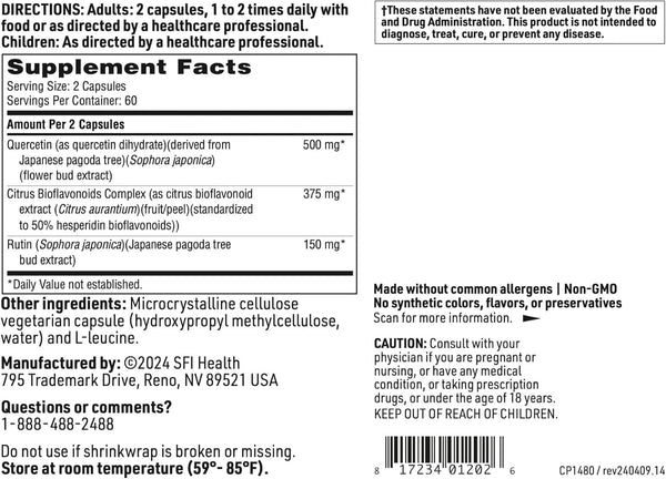 Bioflavonoid Complex w/Quercetin - 120 Capsules (Klaire Labs)