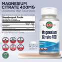 Magnesium Citrate  60ct 400mg by Kal