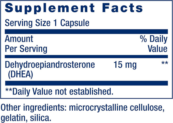 DHEA 15 mg - 100 Capsules (Life Extension)