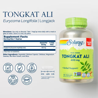 Tongkat Ali  60ct 400mg capsule by Solaray