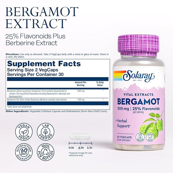 Bergamot  60ct 500mg capsule