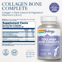 Collagen Bone Complete w Calcium, Magnesium, D3 & K2 90ct veg cap by Solaray