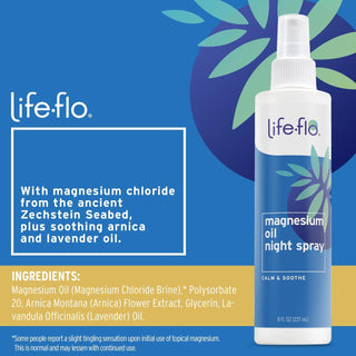 Magnesium Oil Night  8floz  spray by LifeFlo