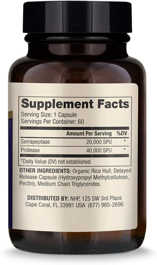 Enzyme: Serrapeptase - 60 Capsules (Dr. Mercola Premium Products)