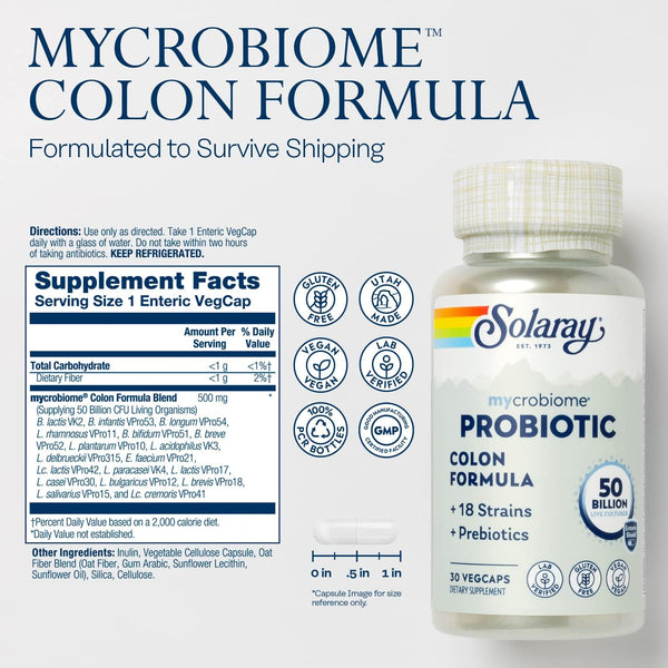 Probiotic Weight Formula 30ct 50bil capsule by Solaray