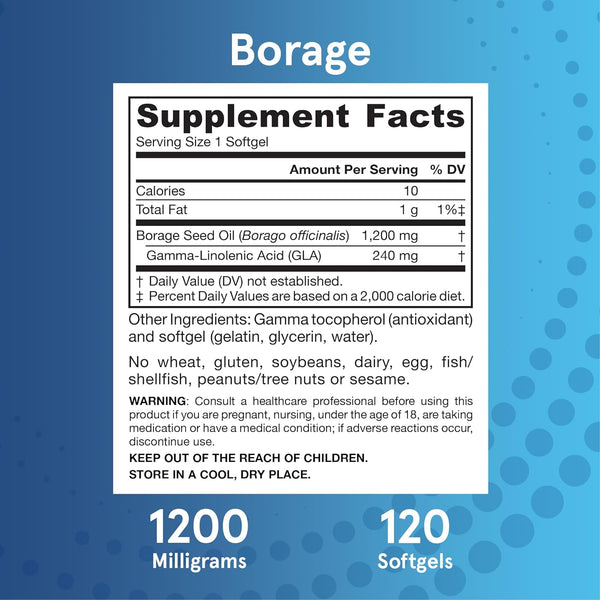 Borage Seed Oil GLA-CP 12x by Solaray