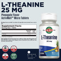 L-Theanine  120ct 25mg lozenge Pineapple by Kal