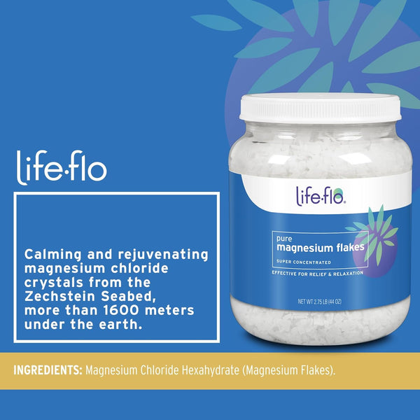 Pure Magnesium Flakes  6oz by LifeFlo
