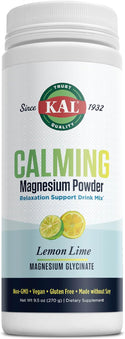 Calming Magnesium Powder 9.5oz Lemon Lime by Kal