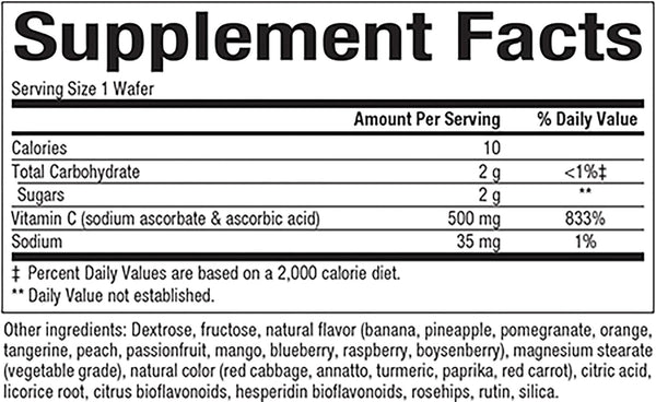 Fruit-Flavor Chew C 500mg- 90 chewable Wafers (Natural Factors)