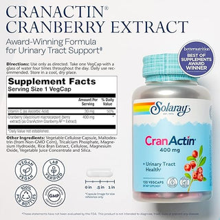 CranActin 120ct 400mg veg cap by Solaray