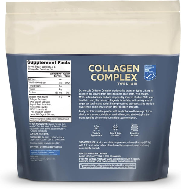 Collagen Complex Powder Vanilla 10.89 oz. by Dr. Mercola