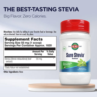 Sure Stevia Extract  3.5oz  powder by Kal