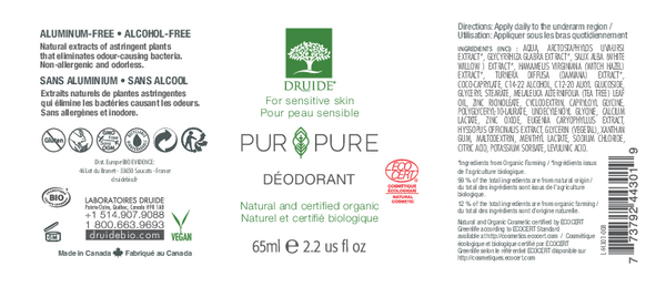 Pur Pure Deodorant - 2.2 FL OZ (Druide)