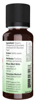 Organic Geranium Oil 1 fl oz by Now Foods