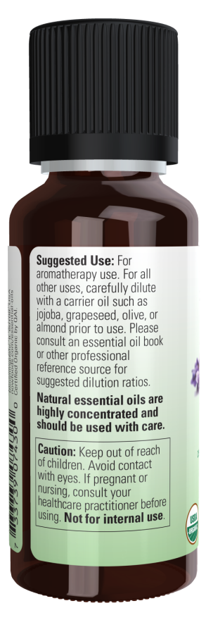 Lavender Oil Organic - 1 FL OZ (NOW Personal Care)