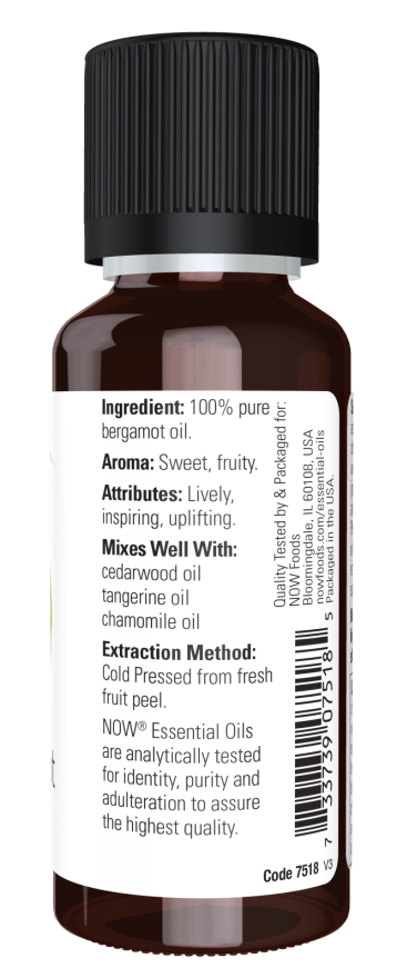 Bergamot Oil 1 fl oz by Now Foods