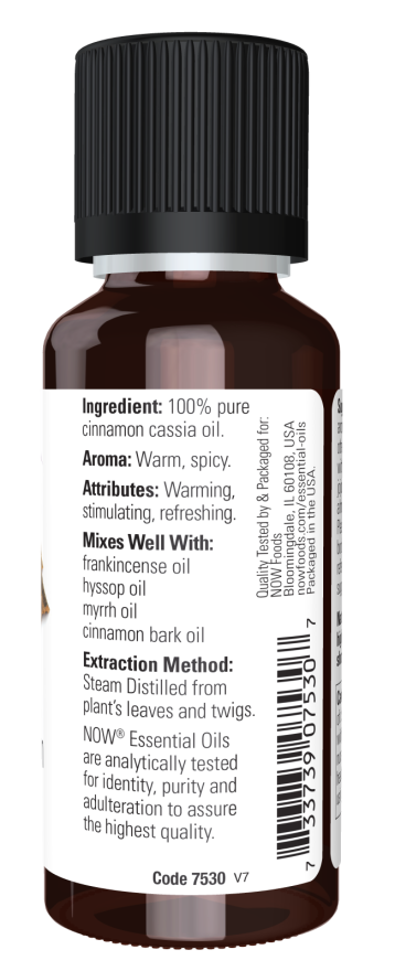 Cinnamon Cassia Oil 1 fl oz by Now Foods